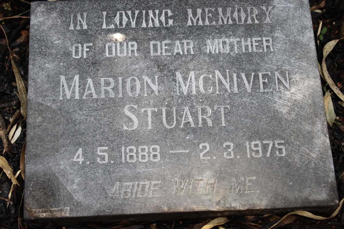 STUART Marion McNiven 1888-1975