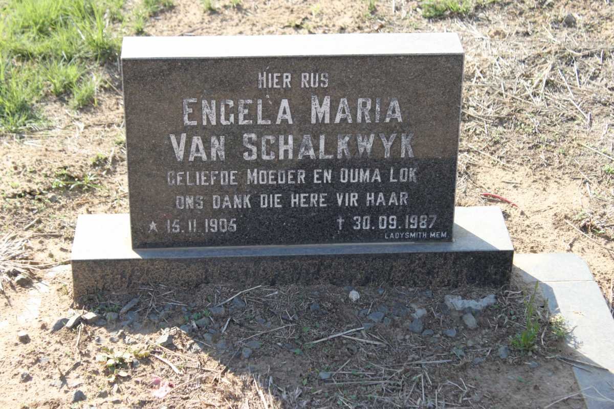 SCHALKWYK Engela Maria, van 1905-1987