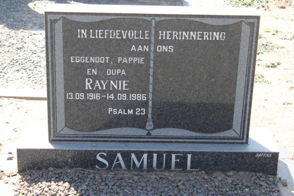 SAMUEL Raynie 1916-1986