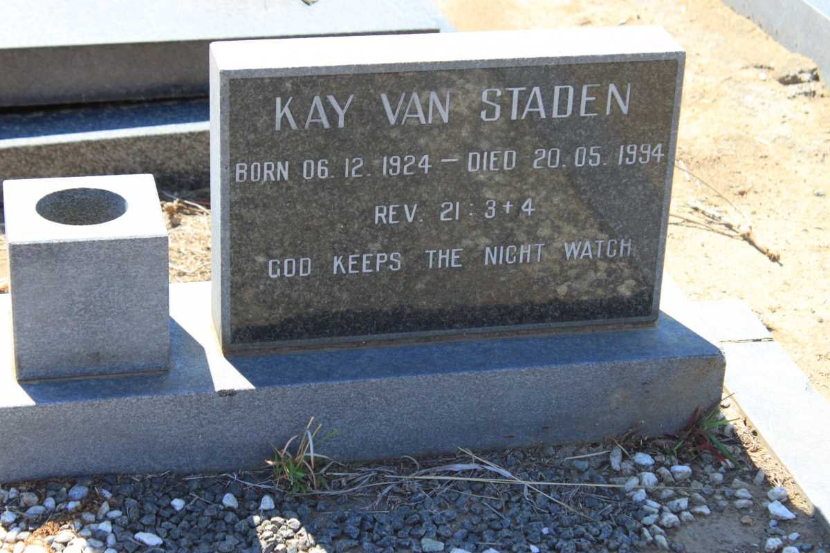 STADEN Kay, van 1924-1994