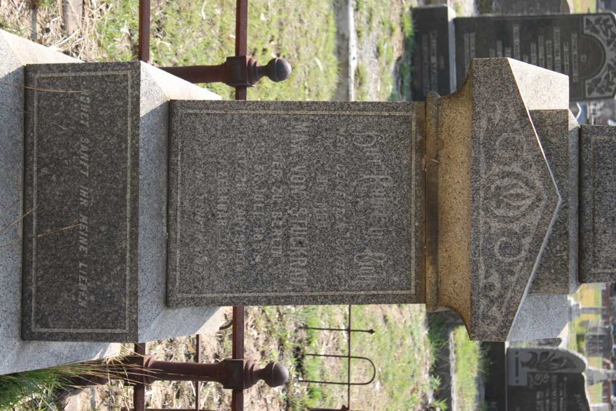 STUCKRAD Max, von 1858-1898