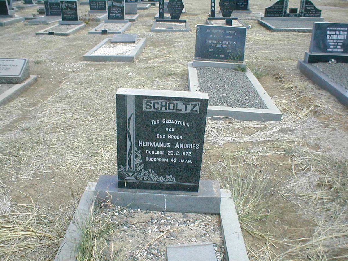 SCHOLTZ Hermanus Andries  -1972