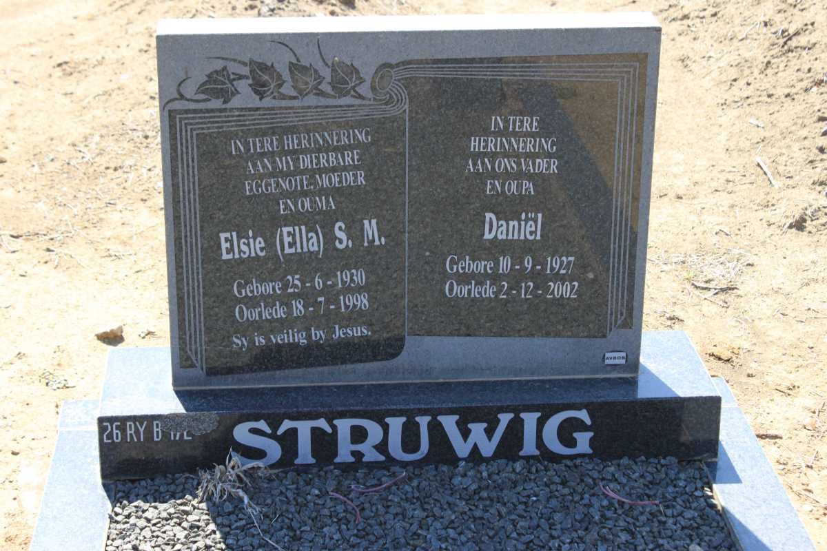 STRUWIG Daniel 1927-2002 &amp; Elsie S.M. 1930-1998