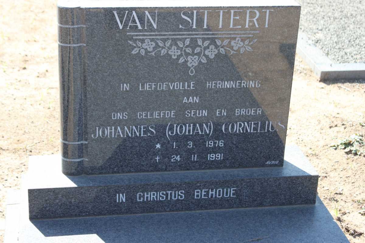 SITTERT Johannes Cornelius, van 1976-1991