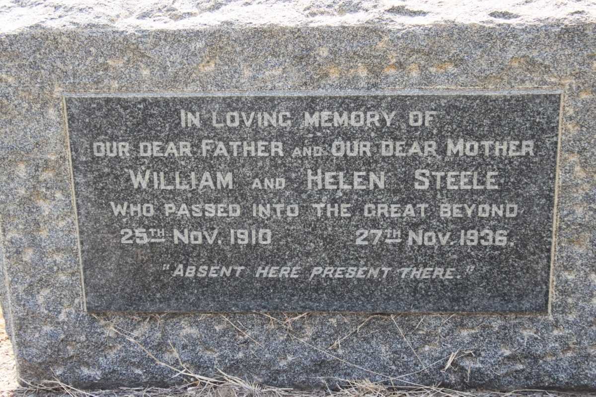 STEELE William -1910 &amp; Helen -1936