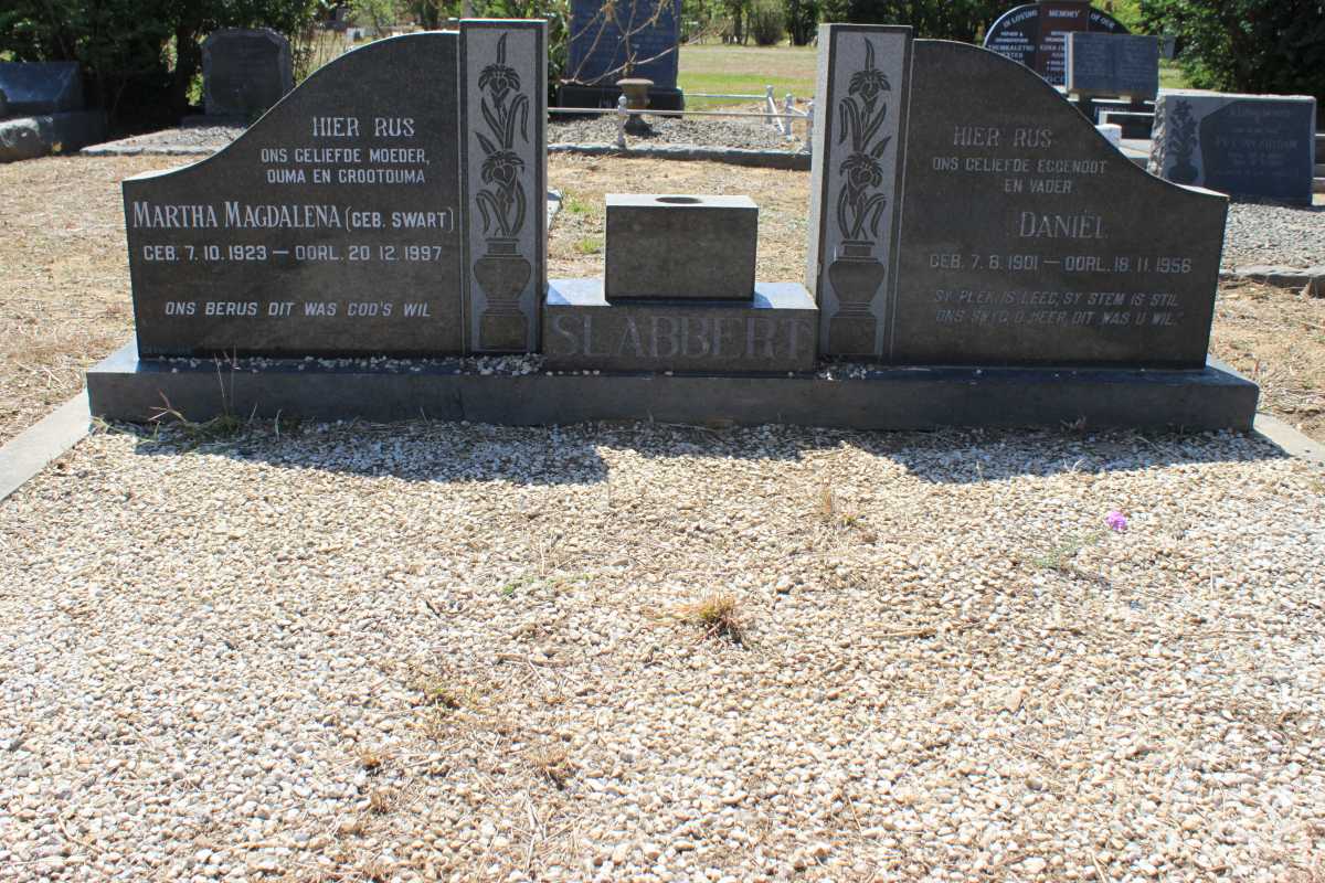 SLABBERT Daniel 1901-1956 &amp;  Martha Magdalena SWART 1923-1997 