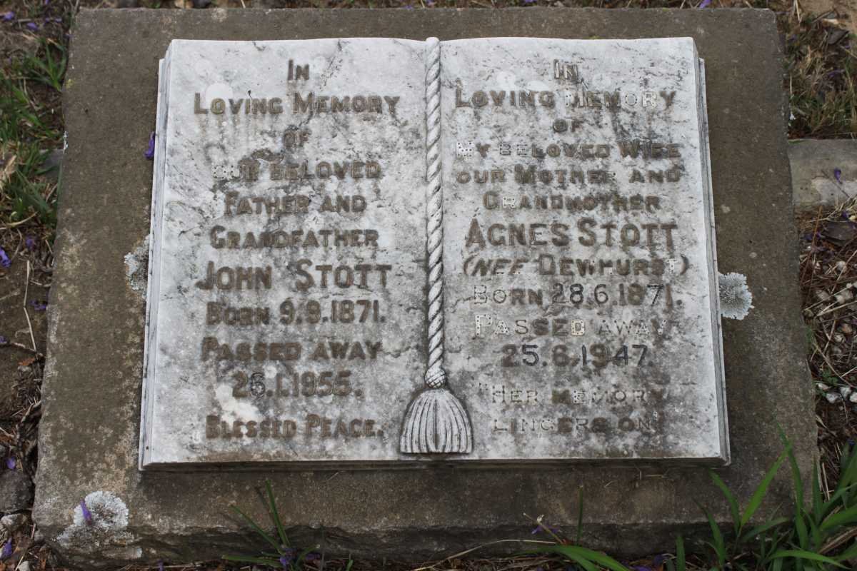 STOTT John 1871-1955 &amp; Agnes  nee DEWHURST 1871-1947