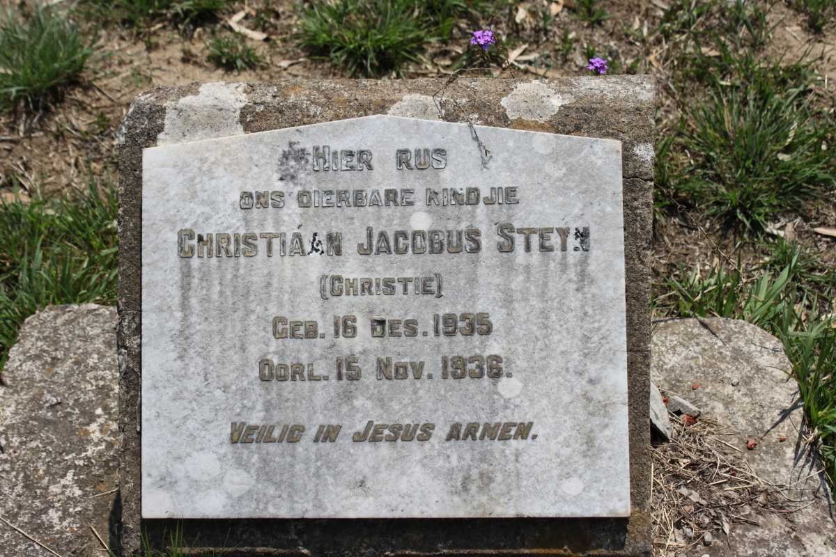 STEYN Christiaan Jacobus 1935-1936