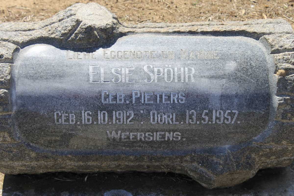 SPOHR Elsie nee PIETERS 1912-1957