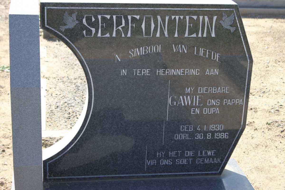 SERFONTEIN Gawie 1930-1986