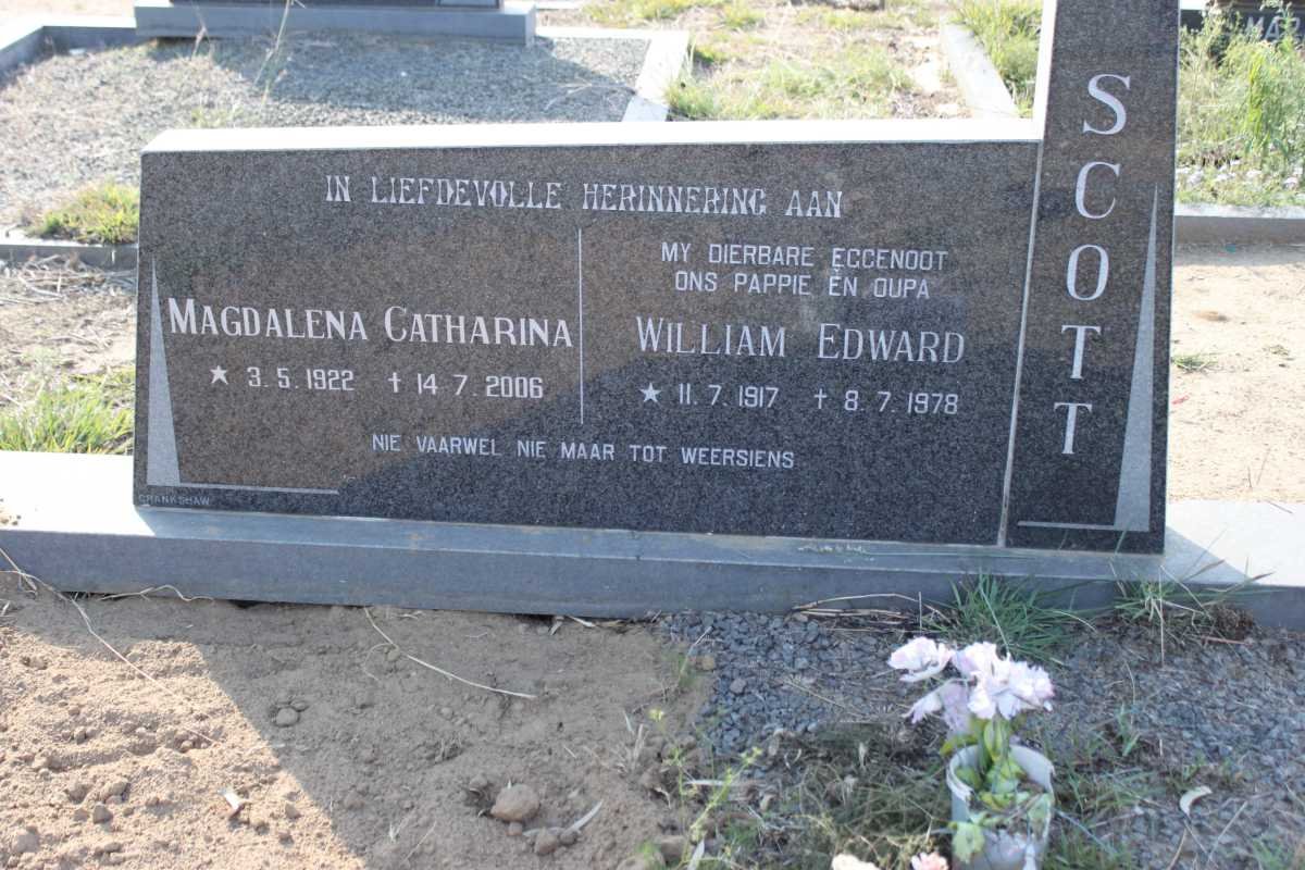 SCOTT William Edward 1917-1978 &amp; Magdalena Catharina 1922-2006