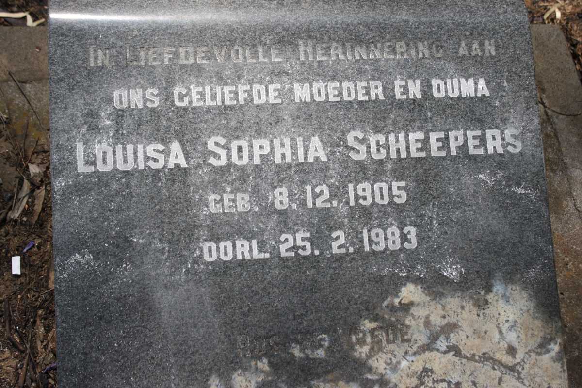 SCHEEPERS Louisa Sophia 1905-1983