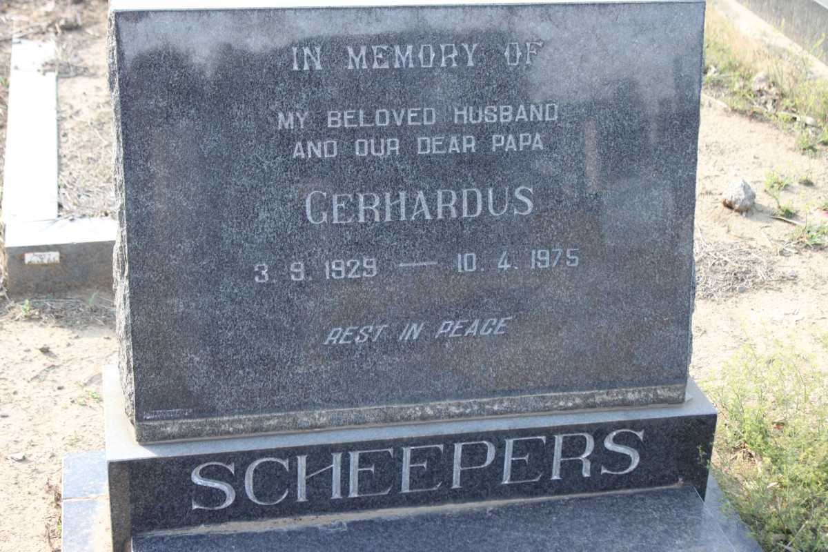 SCHEEPERS Gerhardus 1929-1975