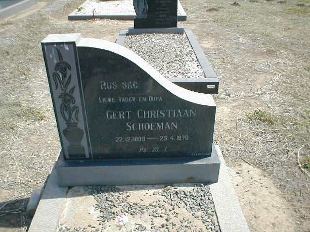 SCHOEMAN Gert Christiaan 1889-1970
