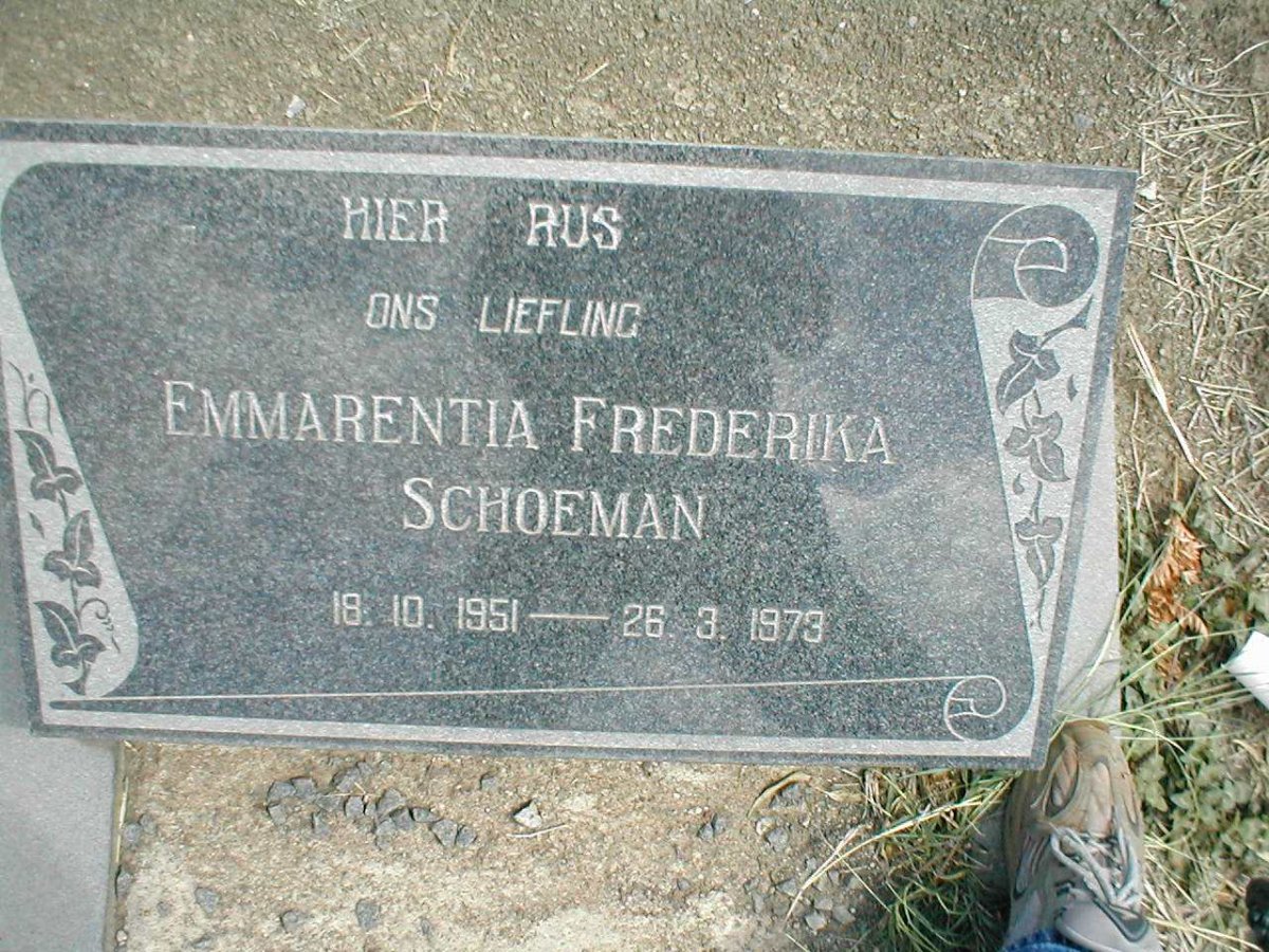 SCHOEMAN Emmarentia Frederika 1951-1973