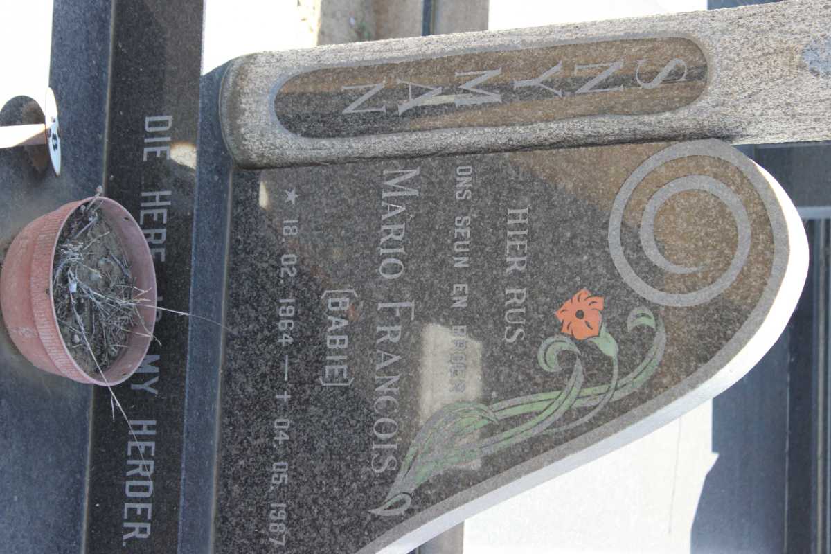 SNYMAN Mario Francois 1964-1987