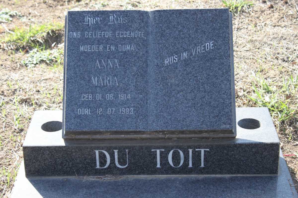 TOIT Anna Maria, du 1914-1983
