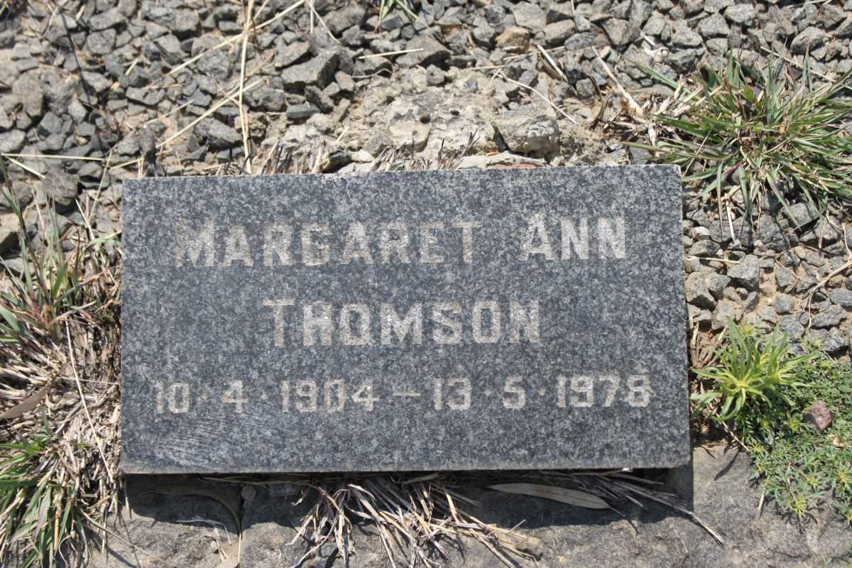 THOMSON Margaret Ann 1904-1978