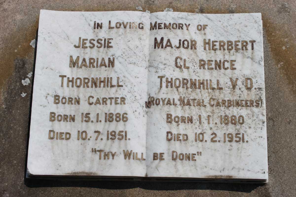 THORNHILL Herbert Clarence 1880-1951 &amp; Jessie Marian CARTER 1886-1951