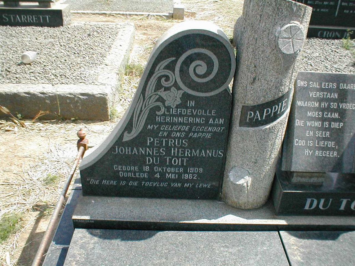TOIT Petrus Johannes Hermanus, du 1909-1962