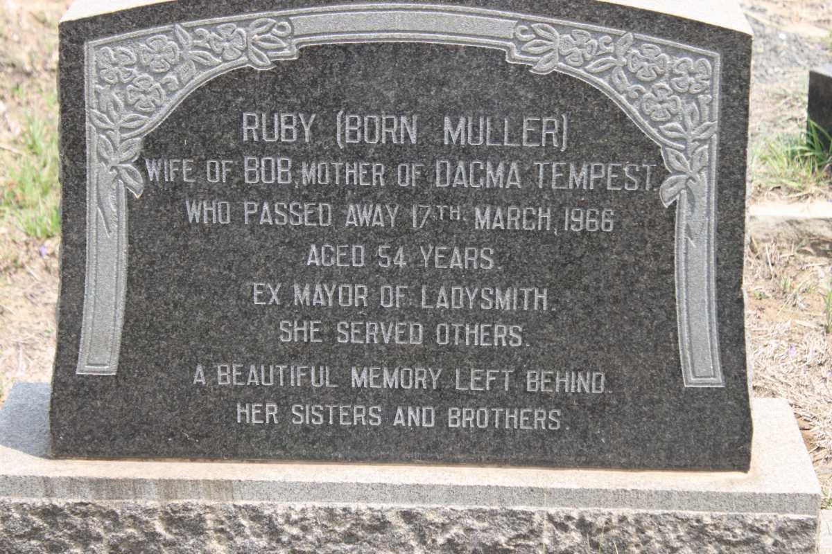 TEMPEST Ruby nee MULLER  -1966