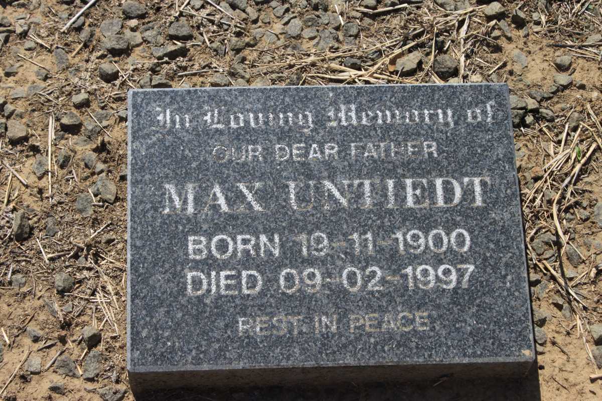UNTIEDT Max 1900-1997