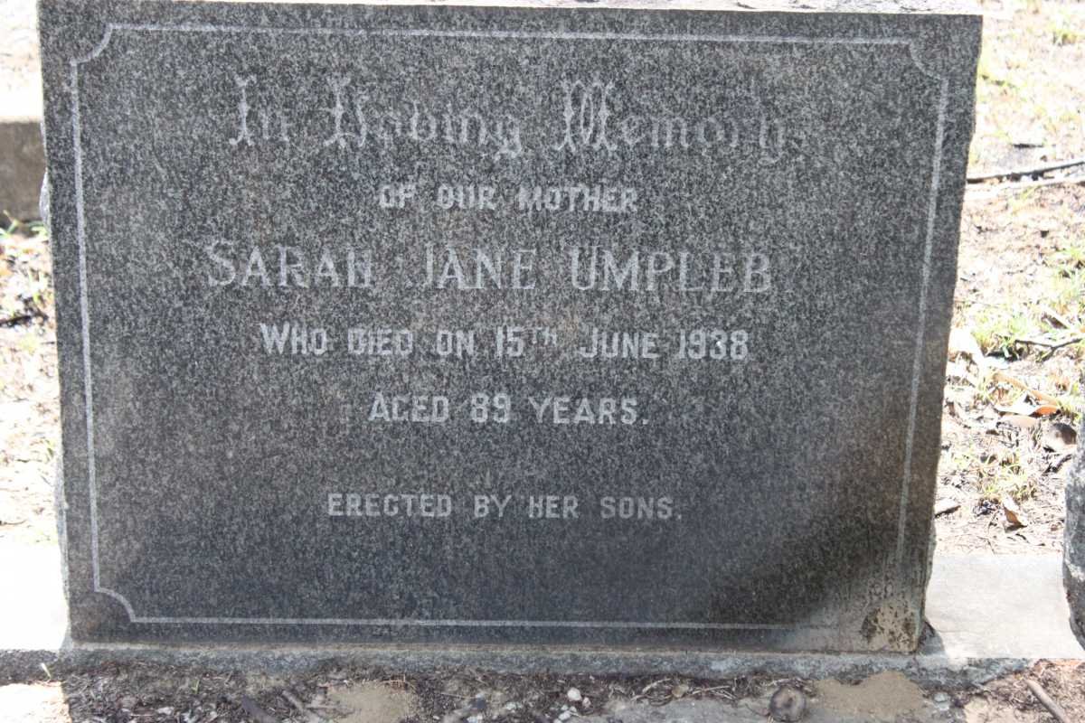 UMPLEBY Sarah Jane -1938