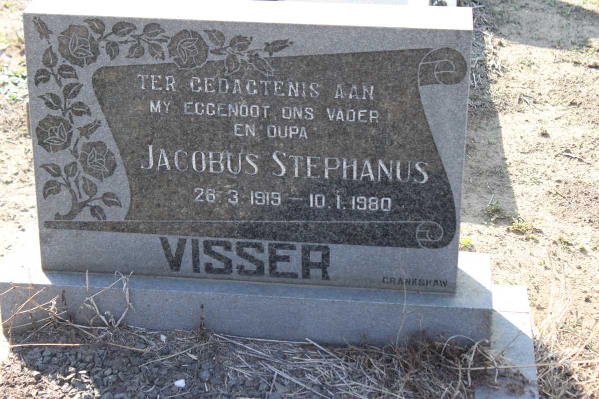 VISSER Jacobus Stephanus 1919-1980