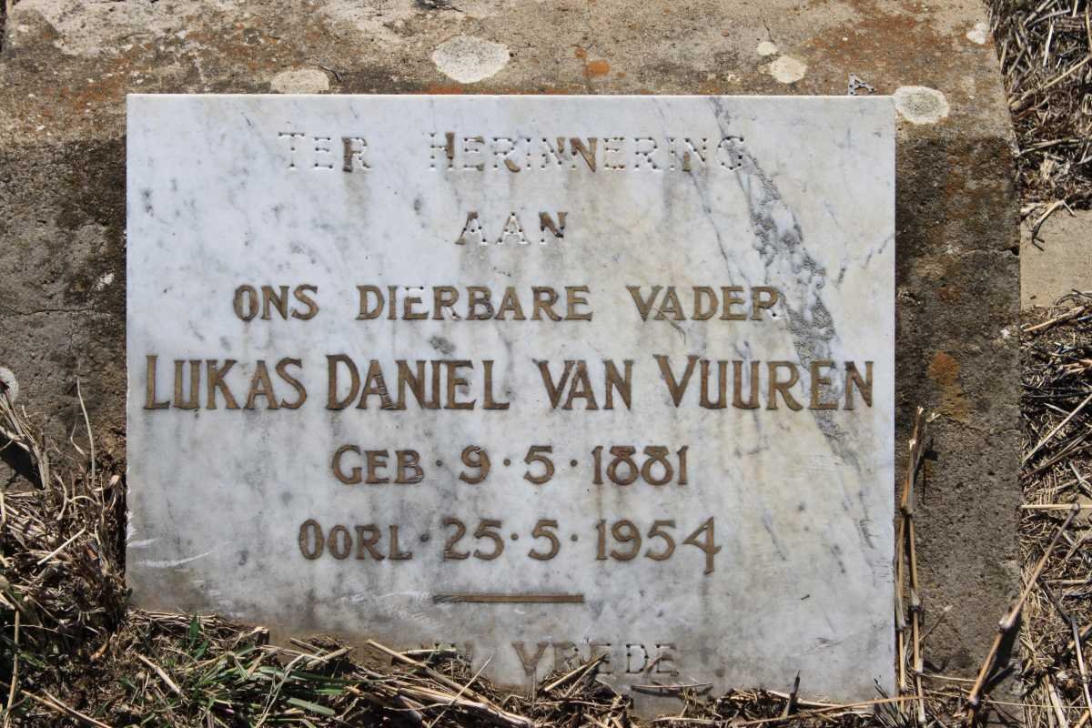 VUUREN Lukas Daniel, van 1881-1954