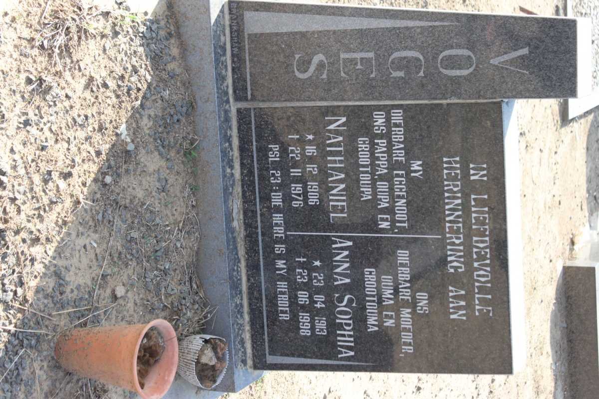 VOGES Nathaniel 1906-1976 &amp; Anna Sophia 1913-1998