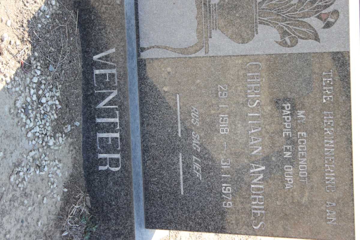 VENTER Christiaan Andries 1918-1979