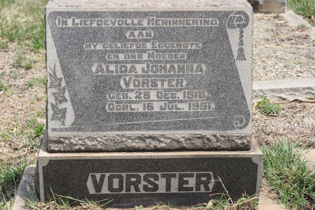 VORSTER Alida Johanna 1918-1951