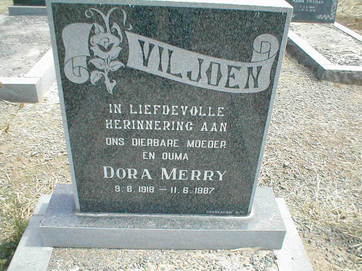 VILJOEN Dora Merry 1918-1987