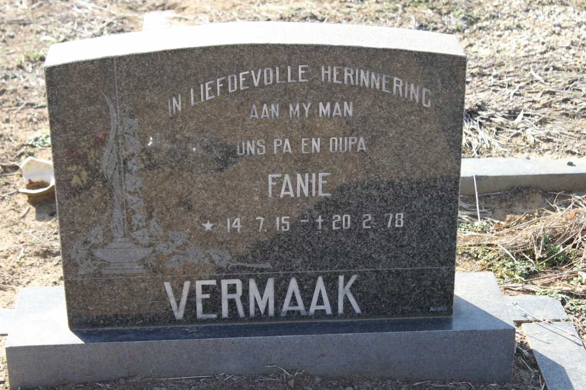 VERMAAK Fanie 1915-1978