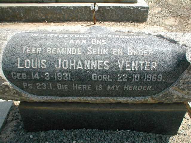 VENTER Louis Johannes 1931-1969