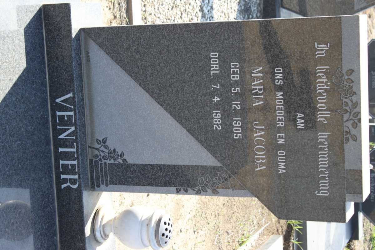 VENTER Maria Jacoba 1905-1982