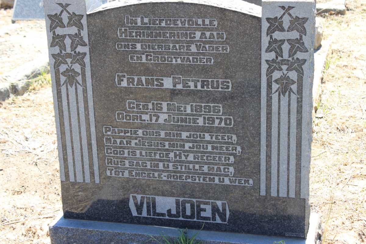 VILJOEN Frans Petrus 1896-1970