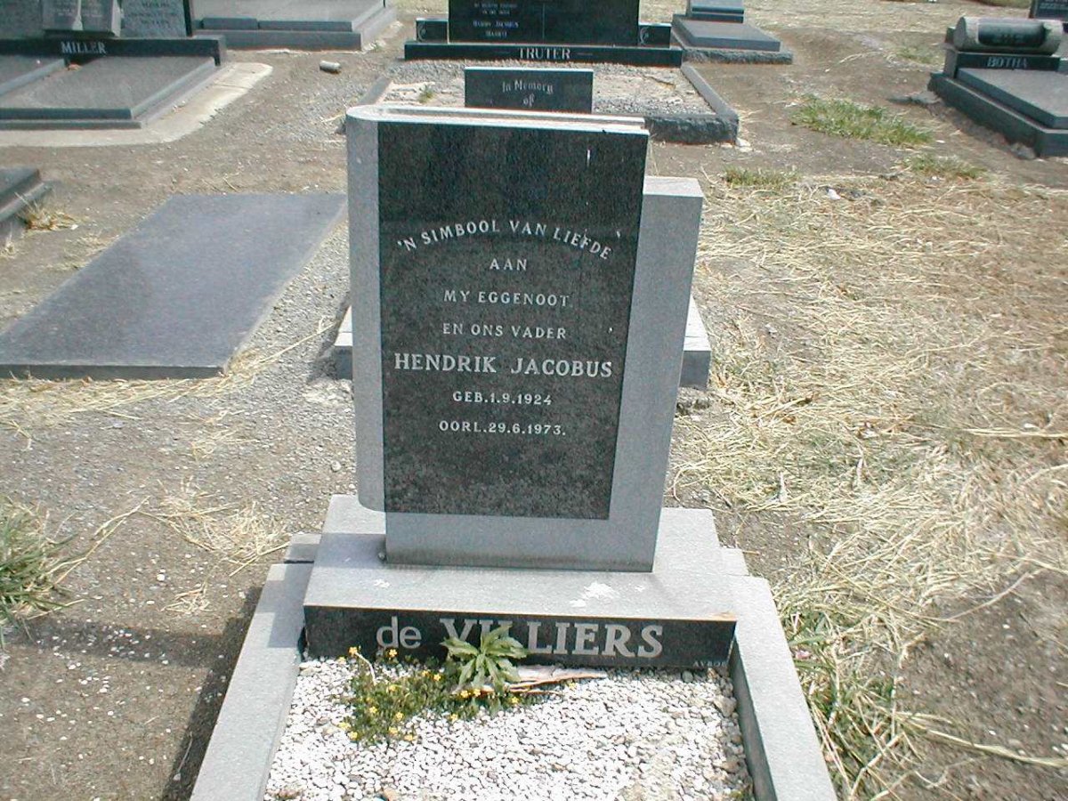 VILLIERS Hendrik Jacobus, de 1924-1973