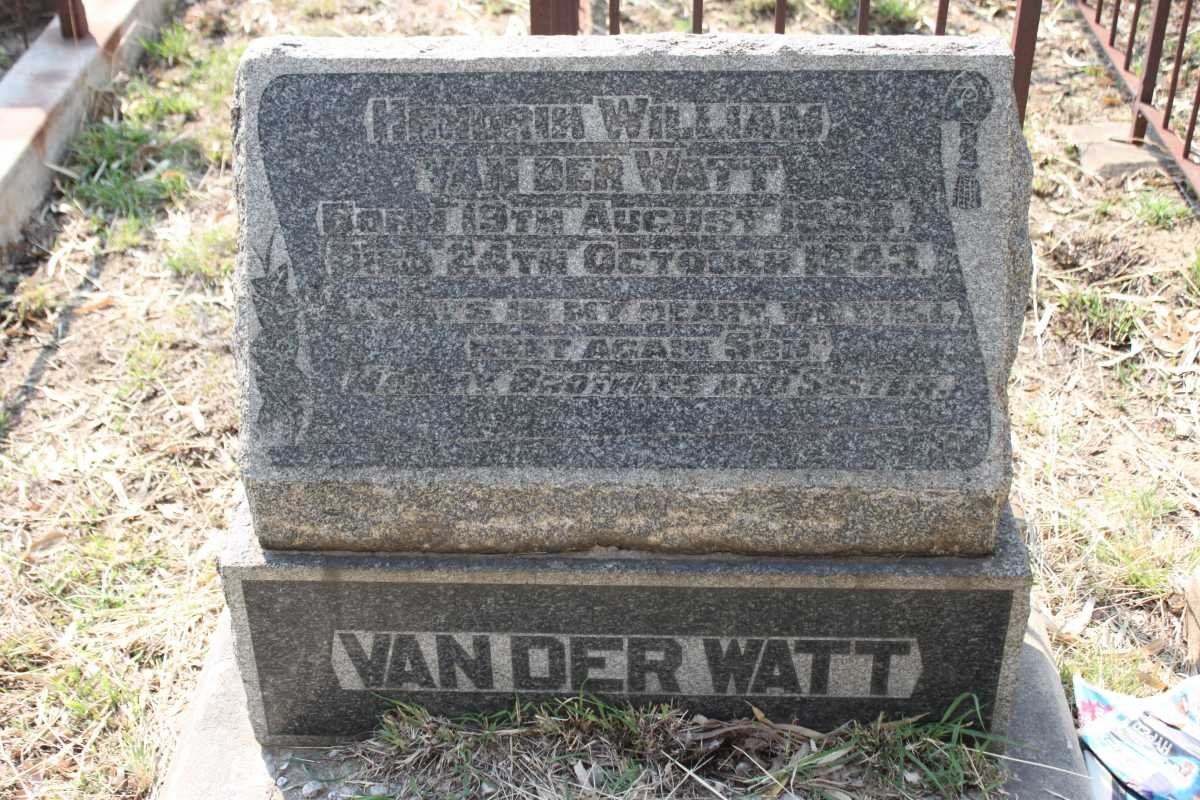WATT Hendrik William, van der 1923-1943