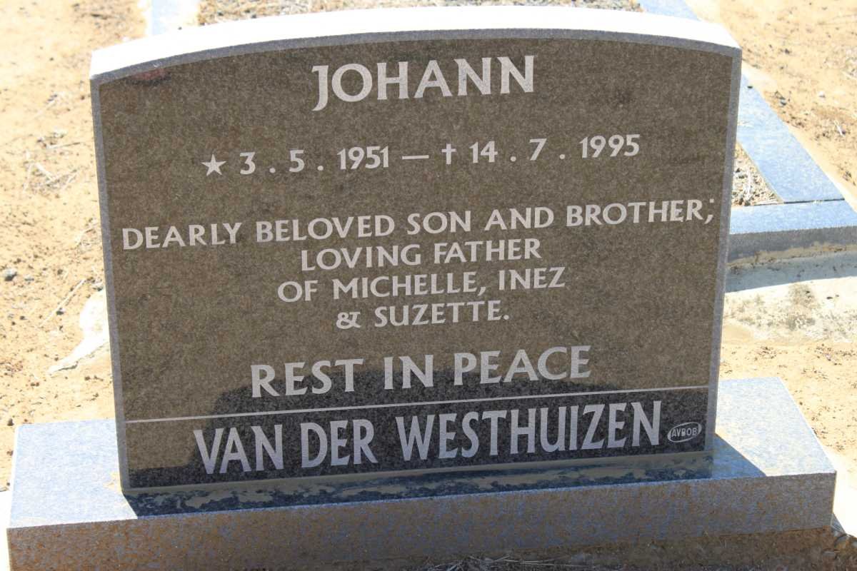 WESTHUIZEN Johann, van der 1951-1995