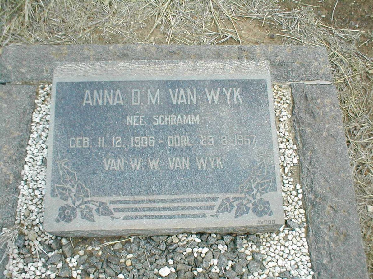 WYK Anna D.M., van nee SCHRAMM 1906-1967