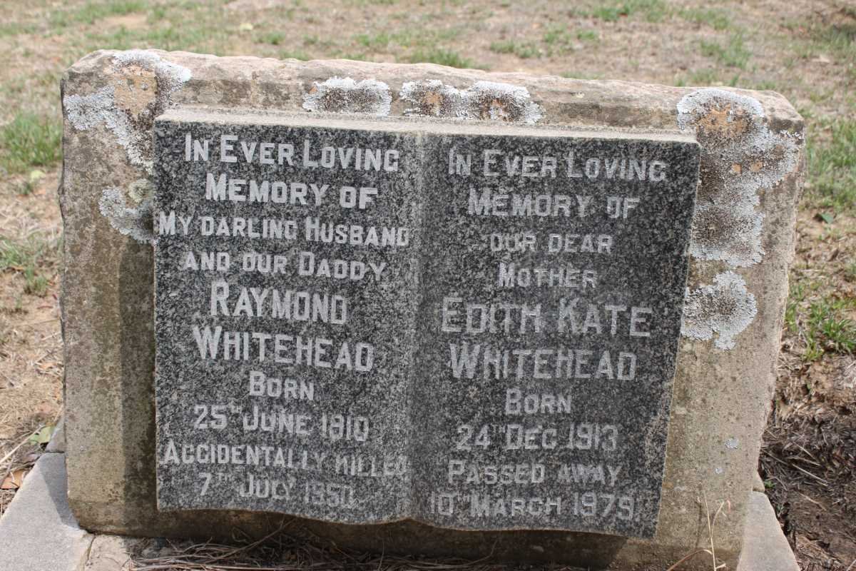 WHITEHEAD Raymond 1910-1950 &amp; Edith Kate 1913-1979