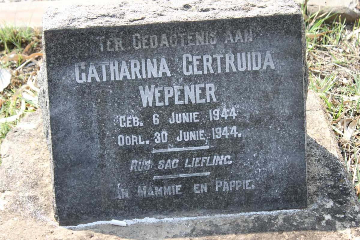 WEPENER Catharina Gertruida 1944-1944