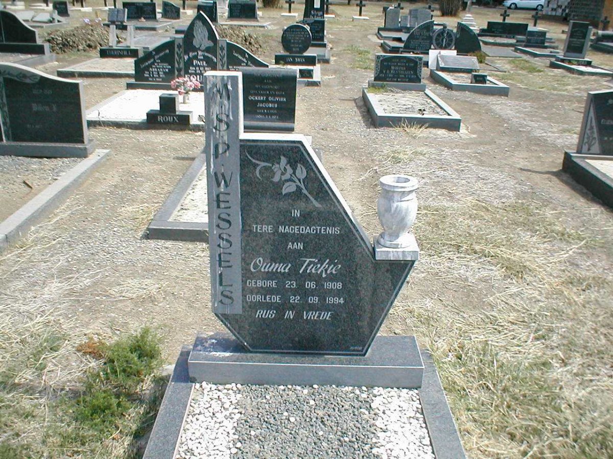 WESSELS M.S.P. 1908-1994