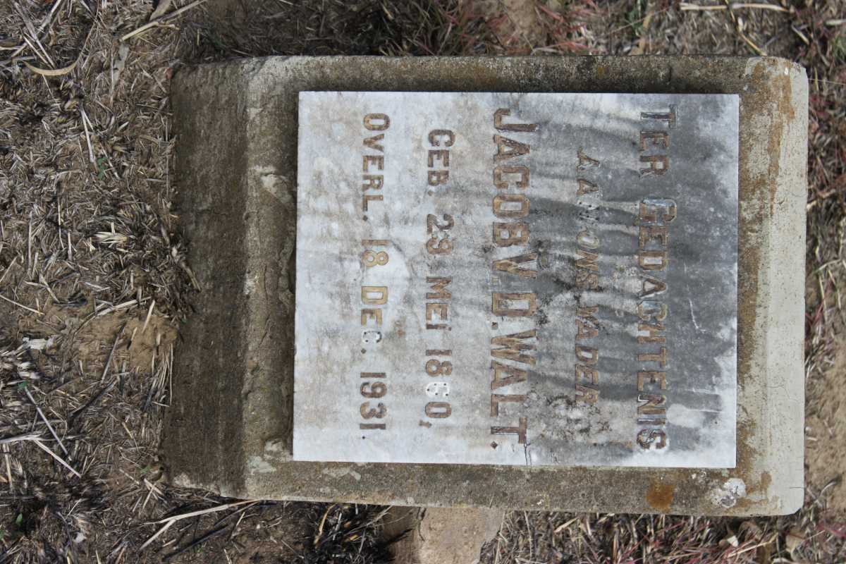 WALT Jacob, v.d. 1860-1931