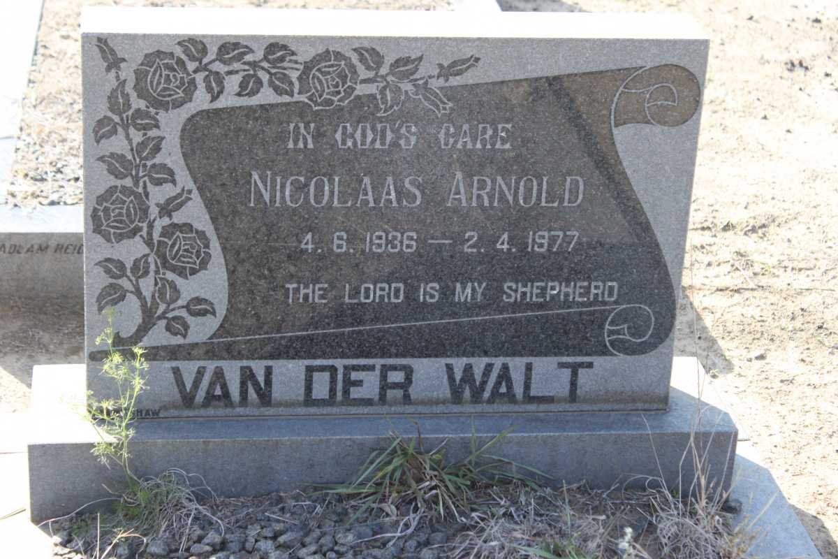 WALT Nicolaas Arnold, van der 1936-1977