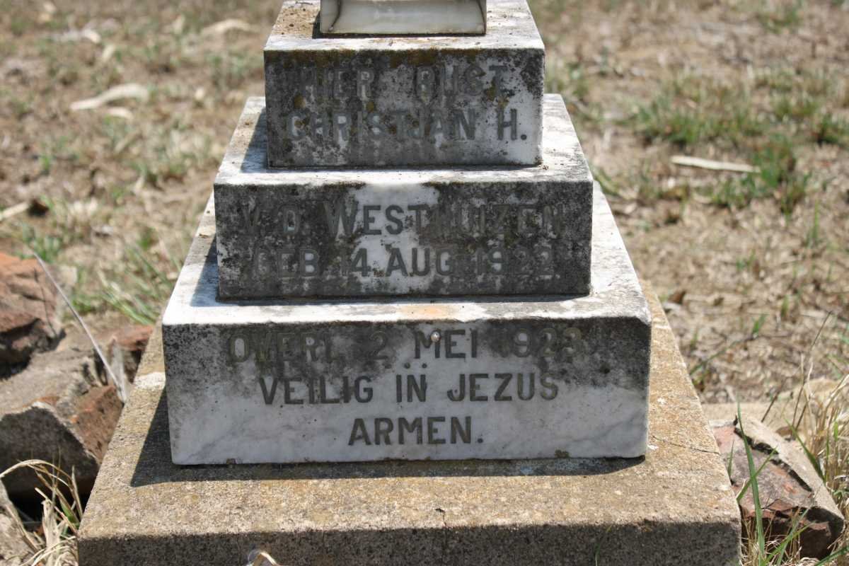 WESTHUIZEN Christian H., v.d. 1922-1923