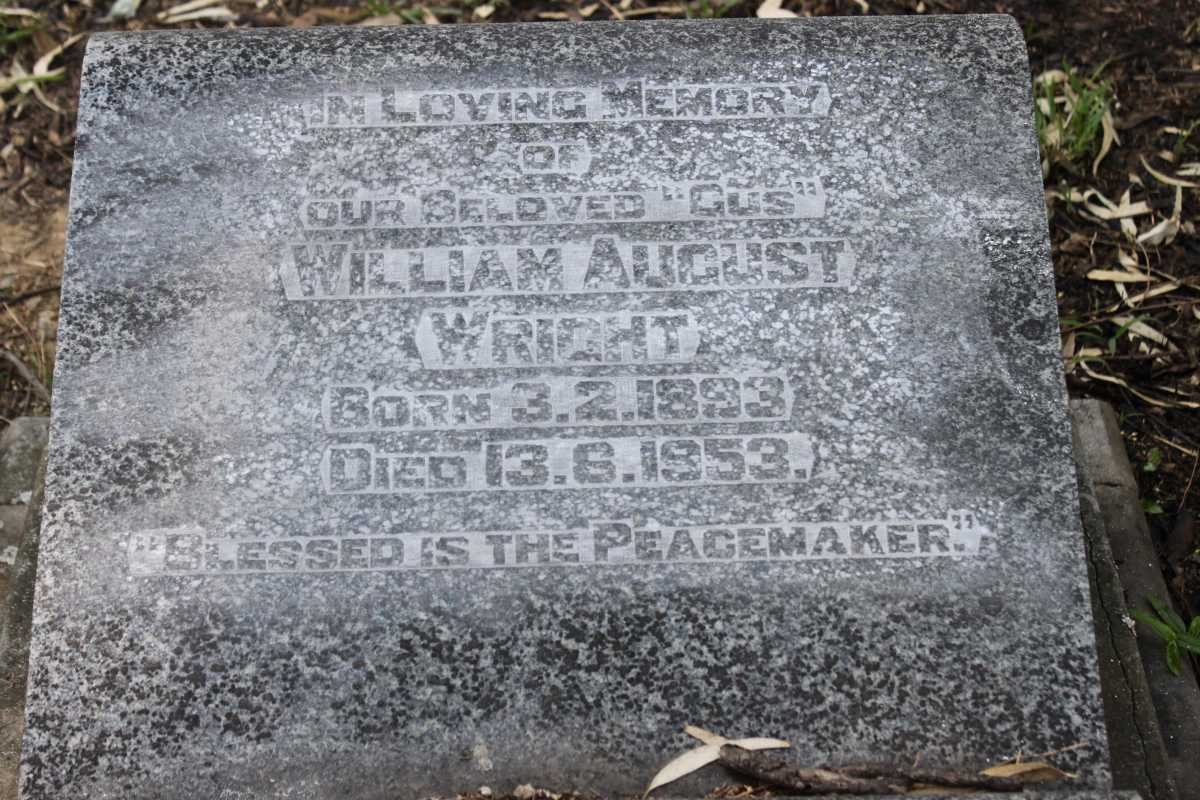 WRIGHT William August 1893-1953