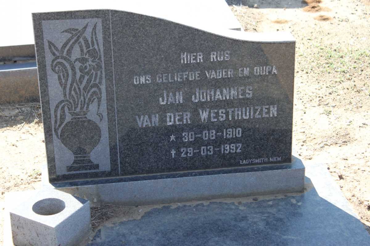 WESTHUIZEN Jan Johannes, van der 1910-1992