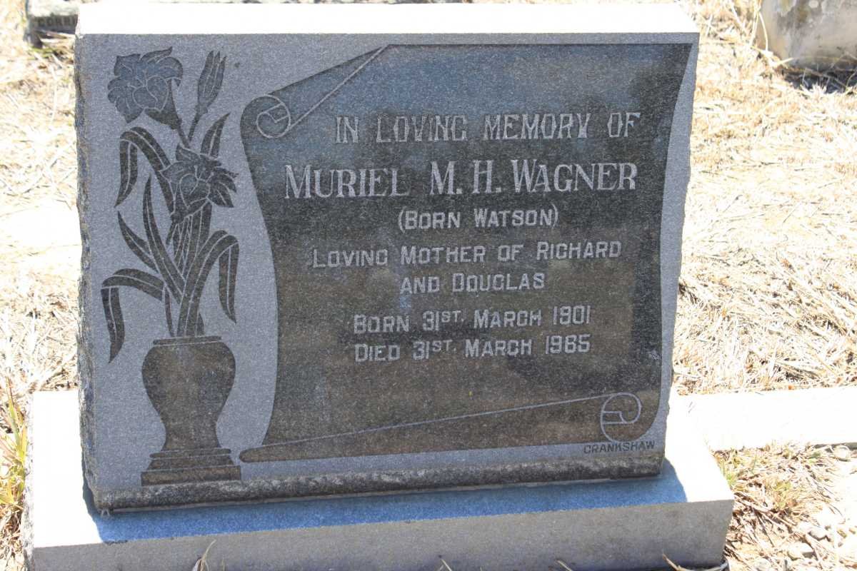 WAGNER Muriel M.H. nee WATSON 1901-1985